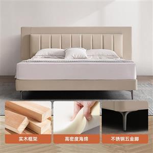 Modern simple light luxury master bedroom big bed