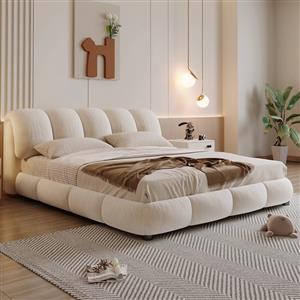 Puff fabric bed new modern simple