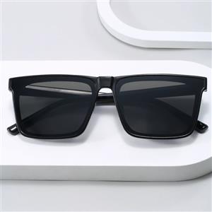 Trendy retro men's square frame sunglasses fashionable high quality versatile UV protection sunglasses