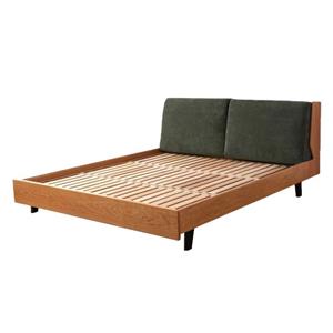 North American black walnut solid wood bed log furniture Nordic simple small apartment wedding bed bedroom double bed