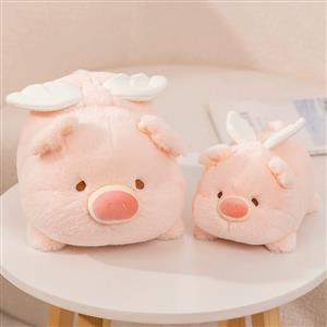 Cartoon pink angel pig plush toy